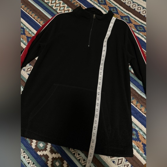 3/50$ Vintage sweatshirt size large / red fleece/ Turtleneck long sleeve - Picture 6 of 8